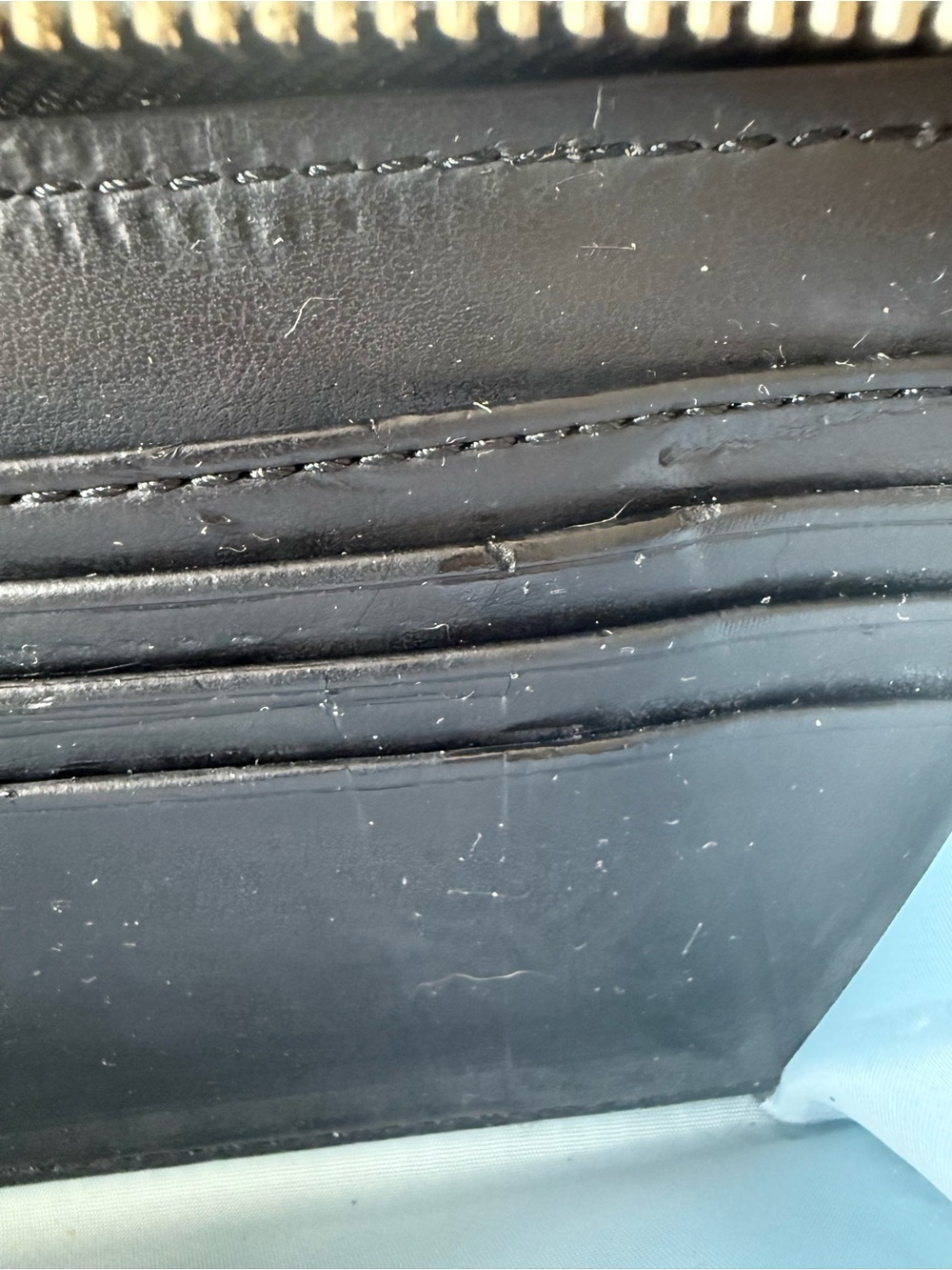 Coach Black Leather Zip-Around Continental Wallet with Embossed Logo - Picture 7 of 11